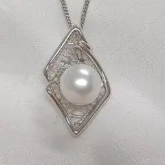 S【City風】中濃茶金南洋白蝶真珠12mm超絶品テリ大ぶり極簡ペンダント 