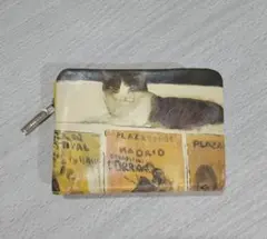 ☆未使用☆マンハッタナーズ 二つ折り財布 猫デザインのサムネイル
