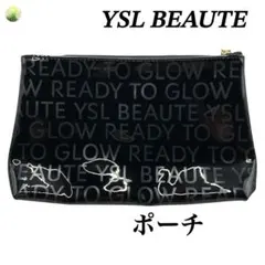 YSL イヴ・サンローラン ボーテ ポーチ 総柄 ブラック レディース