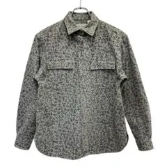 古着 L.L.Beanシャモアクロス リーフ柄　長袖シャツ USA製 0130