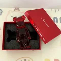 【超美品】ベアブリック　x バカラ ・【ブラック】 バカラ ベアブリック クリスタル くま 熊 BE@RBRICK ブラック
