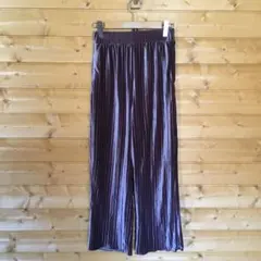 ●グローバルワーク　ベロア　ストライプ　ワイドパンツ