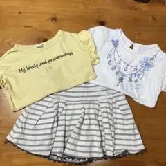 mezzo piano他　キッズ服セット カットソー2枚 スカート