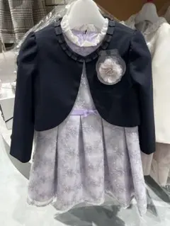 プティマイン【フォーマル】フラワー刺しゅうOP+衿つきJKセット