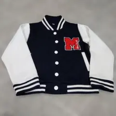 M刺繍付きネイビー・ホワイトジャケット 130