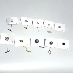 ラペルピン ブローチ ピンバッジ 10点 まとめ売り 高デザイン 銀 ステンレス