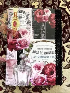 ハンドメイド☆ジャンクジャーナル雑記帳(香水瓶Rose) 伝票束帳　ラスト！！