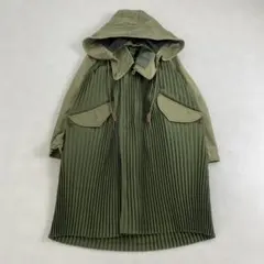 【XL・美品】ジュンヤワタナベ　コムデギャルソン　ウールコート　ロング丈　牛革 Junya Watanabe ウール コート | ブラック | FARFETCH JP