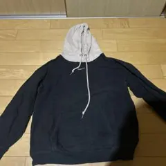 KANGOL フード付きパーカー 黒/ベージュ