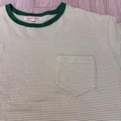 N.O.UN/TRICOT グリーンストライプ Tシャツ Sのサムネイル