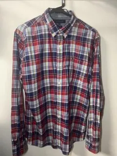 【美品】トミーヒルフィガー 長袖チェックシャツ XXL Vintage Fit