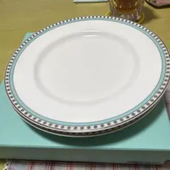 Tiffany & Co. プラチナブルーバンド デザートプレート 2枚セット
