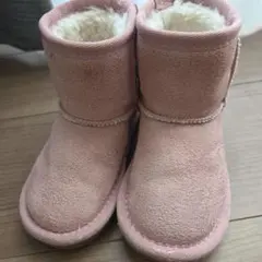 ピンクファー付きムートンブーツ１５cm