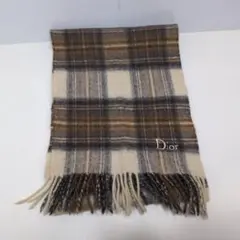 Dior ディオール ウールマフラー チェック柄