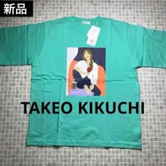 【新品】tk.TAKEO KIKUCHI プリントTシャツ　ミントグリーン　Lのサムネイル
