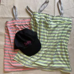 3点！Gapkids ボーダー キャミソール 2点 ＆ 新品 キャップ CAP