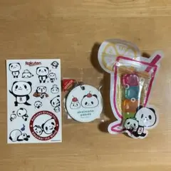 お買い物パンダ　ミラーキーホルダー　アイスキューブ　シール