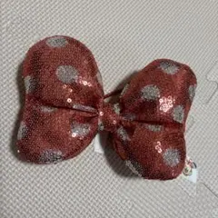 ★美品★ディズニー ミニーマウス ビッグリボン ヘアゴム スパンコール