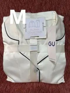 GU サテンパジャマ　M新品未使用　レディース　ホワイト