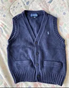 ラルフローレン ニットベスト　紺　100cm