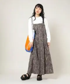 専用 THOUSAND MILE ベルトキャミワンピース ゼブラ