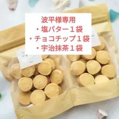 〘波平様専用〙塩バター1袋　チョコチップ１袋　宇治抹茶クッキー１袋　 無添加