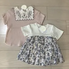 ベビー バースデイ テータテート Tシャツ 花柄 トップス 半袖 新品 90