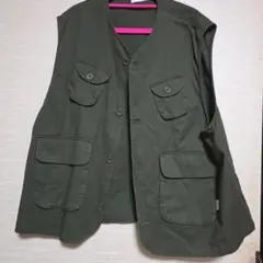 Perushu オリーブグリーン ミリタリーベスト