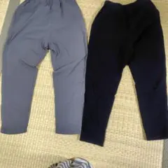 グレーとネイビーの長ズボン 2点セット