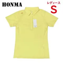 ＜新品＞レディースSサイズ　本間ゴルフ　HONMA　半袖　ポロシャツ　イエローのサムネイル