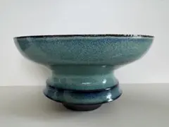 【中島均】日本の名窯　日本現代陶芸　日展作家　均窯　中島均作　辰砂釉　高台鉢 中島均】日本の名窯 日本現代陶芸 日展作家 均窯 中島均作 辰砂釉 高台