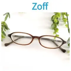Zoff ゾフ 眼鏡 メガネ オーバル ブラック グリーン 細めフレーム 軽量