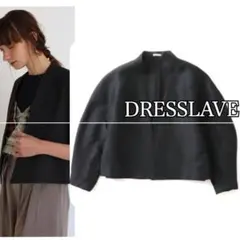 新品　DRESSLAVEドレスレイブリネンノーカラーショートジャケットのサムネイル