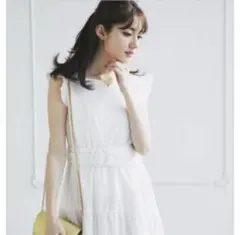 tocco マキシワンピース　ホワイト　白ワンピ