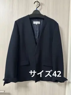 美品Ropé Picnicサイズ42ノーラペルジャケットネイビー