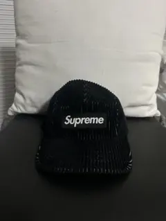 Supreme コーデュロイ キャップ ブラック