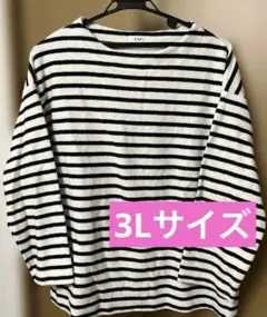 大きいサイズ 3Lサイズ ボーダー トップス