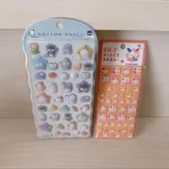 【正規品】ぱぴだんぶいコットンパフィー うさはなタイルシール 2枚セット