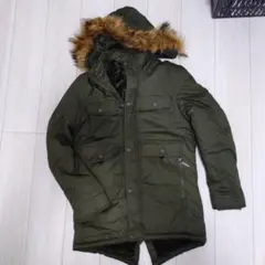 オリーブグリーン ミリタリーモッズコート