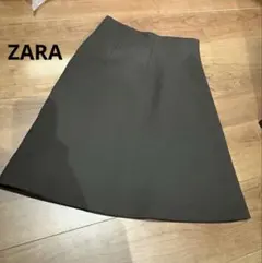 ZARA ザラ カーキ　フレアスカート