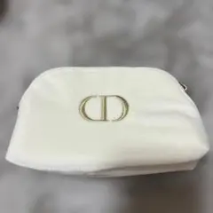 Dior ベルベットポーチ ホワイト　ベロア　ディオール　ノベルティ
