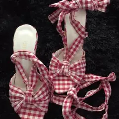 新品ESPERANZAギンガムチェックサンダル