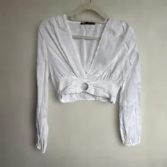 ZARA リネントップス
