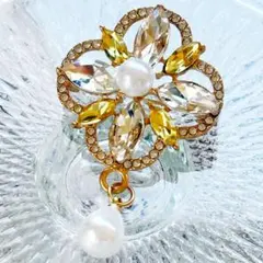 ブローチ ラインストーン ゴールド アクセサリー ヴィンテージ ヴィンテージ