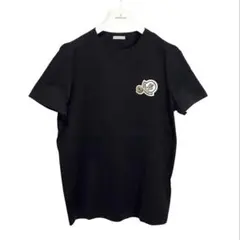 ［新品同様］モンクレール　ダブルワッペン　Tシャツ　ダークネイビー