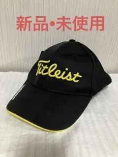 【新品タグ付・マーカー付】タイトリスト ゴルフキャップ ブラック×イエローのサムネイル