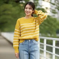 GU　ボーダー　ニット　セーター