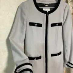 Radyレディーグレー ロングコート フロントジッパー