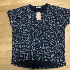 新品未使用　模様入りTシャツ　M〜L ブラック　ホワイト