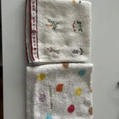 花柄とドット(ツモリチサト)のタオルハンカチ